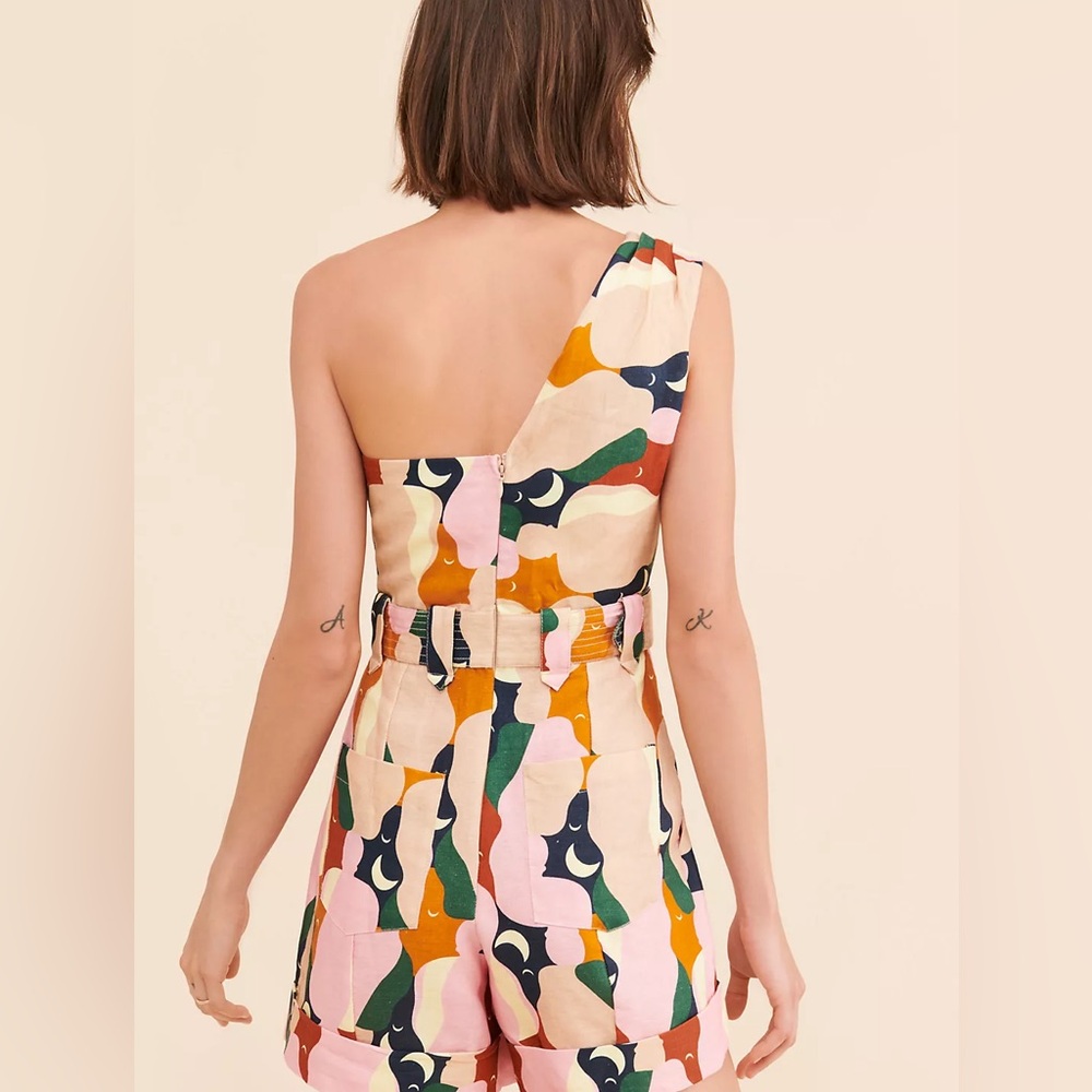 FARM Rio Abstract One-Shoulder Jumpsuit - Picture 4 of 16